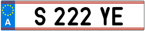 Trailer License Plate